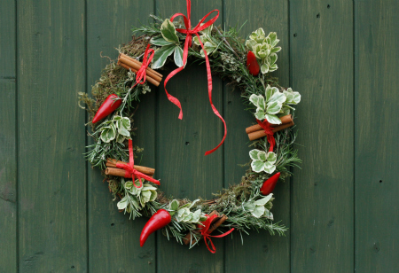 <b> How to: </b> Make a Christmas chilli wreath using cuttings from your garden <b> How to: </b> Make a Christmas chilli wreath using cuttings from your garden