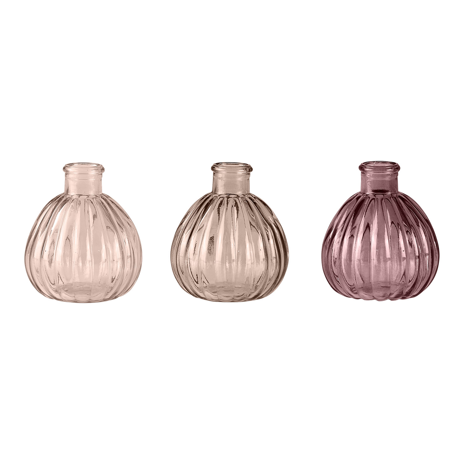 Set of 3 Glass Vases Set of 3 Glass Vases